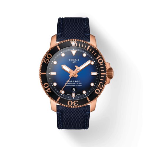 Tissot Seastar 1000 Powermatic 80 43 Rose Gold / Gradient Blue